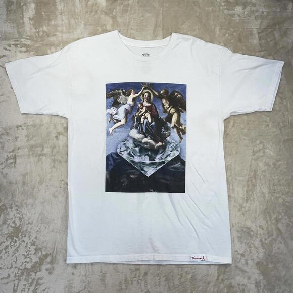 Diamond Supply Co. Other - Diamond Supply Co. Virgin Mary Graphic White Crewneck Men’s Street T-Shirt Sz L